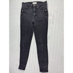 RevTown Size 26 Womens Jeans Black Skinny Stretch Mid Rise